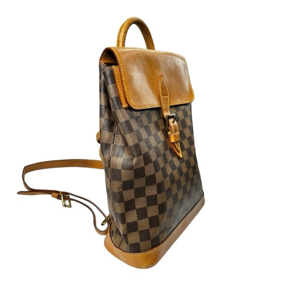 Authentic Louis Vuitton Damier Ebene Arlequin Centenaire Leather Soho Backpack - Picture 7 of 15